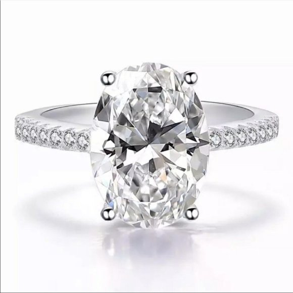 NEW 5 carat Oval Cut Diamond Engagement Ring - Picture 4 of 5